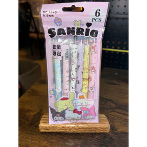 #FAM-653 Sanrio Pens 6pcs P4565 Black ink 0.5mm Gel Pens
